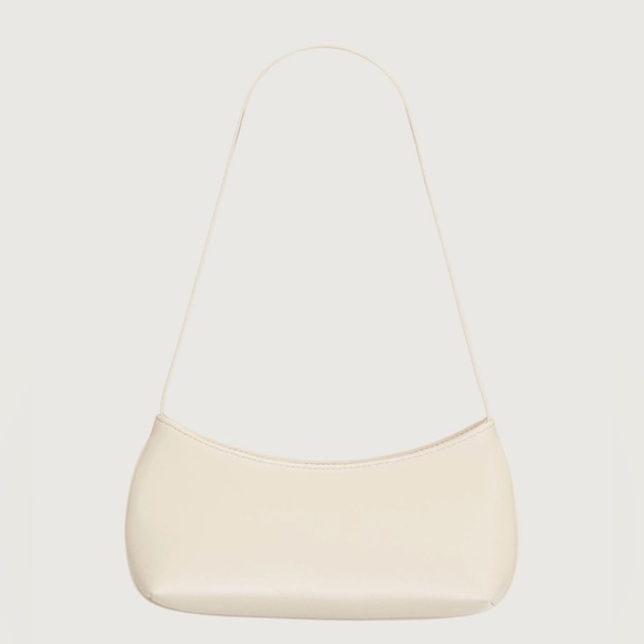 OAK + FORT Handbags - Oak + Fort Cream “Velvet” Shoulder Bag